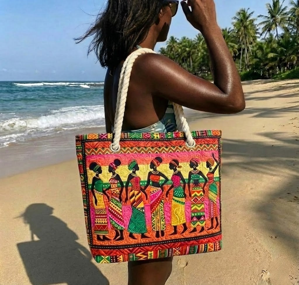 Sac de Plage Matelassé Melanin Queens