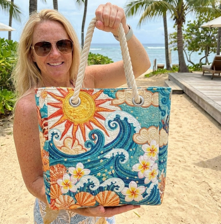 Sac de Plage Matelassé Halo Doré